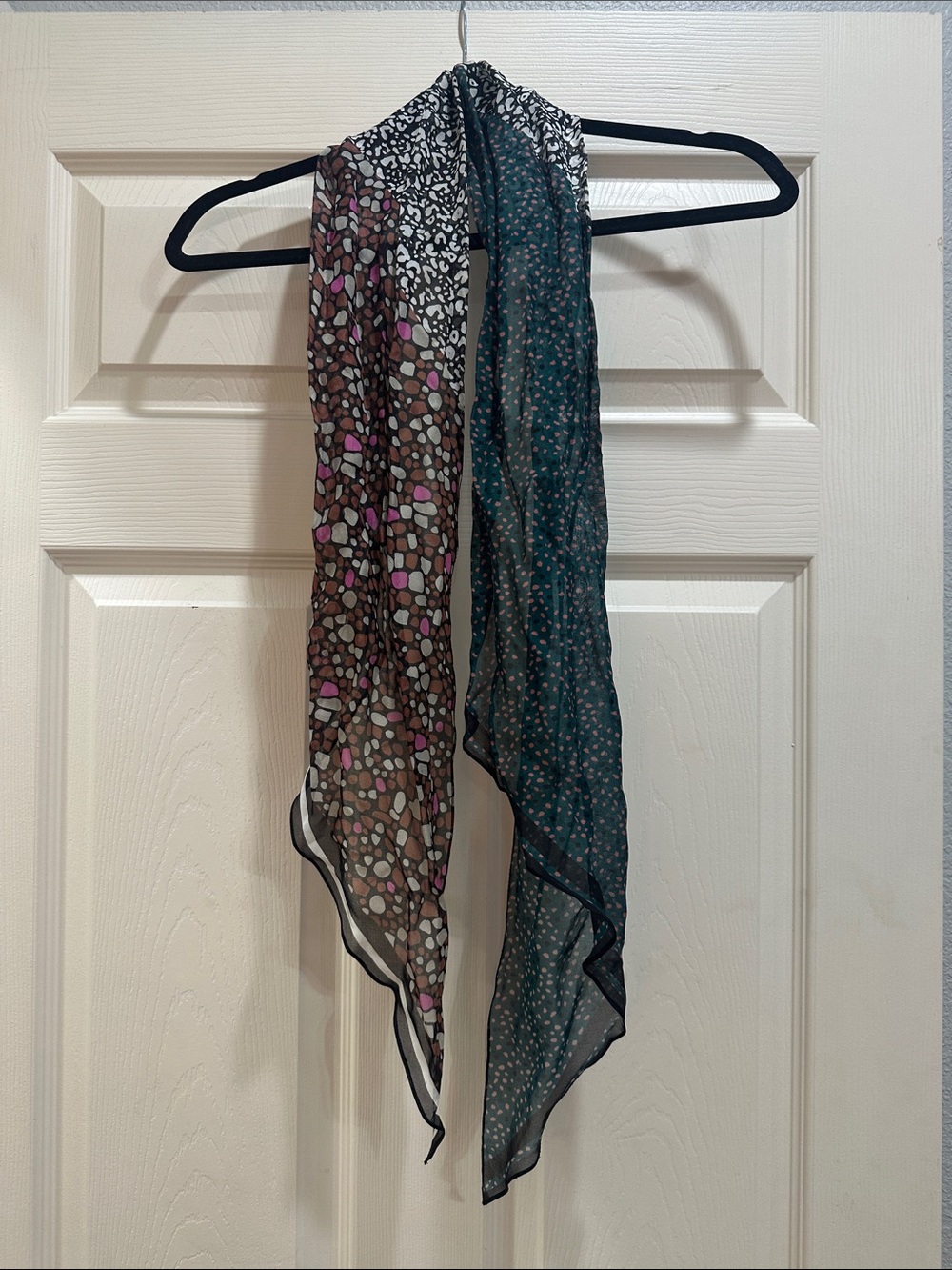Cabi Lightweight Patterned Women's Scarf - Pink, Brown & Teal